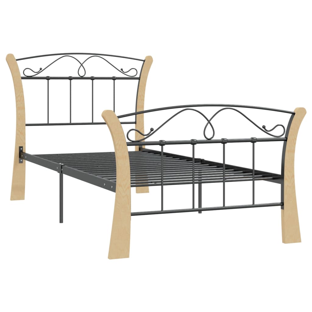 Giroletto Nero in Metallo 90x200 cm | homemem39