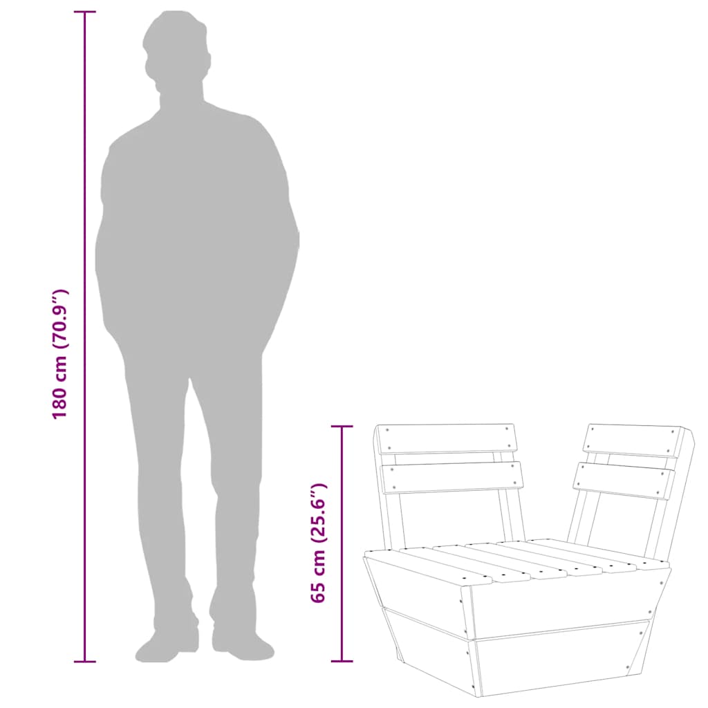 Divano Angolare Modulare su Pallet in Legno di Abete Impregnato - homemem39