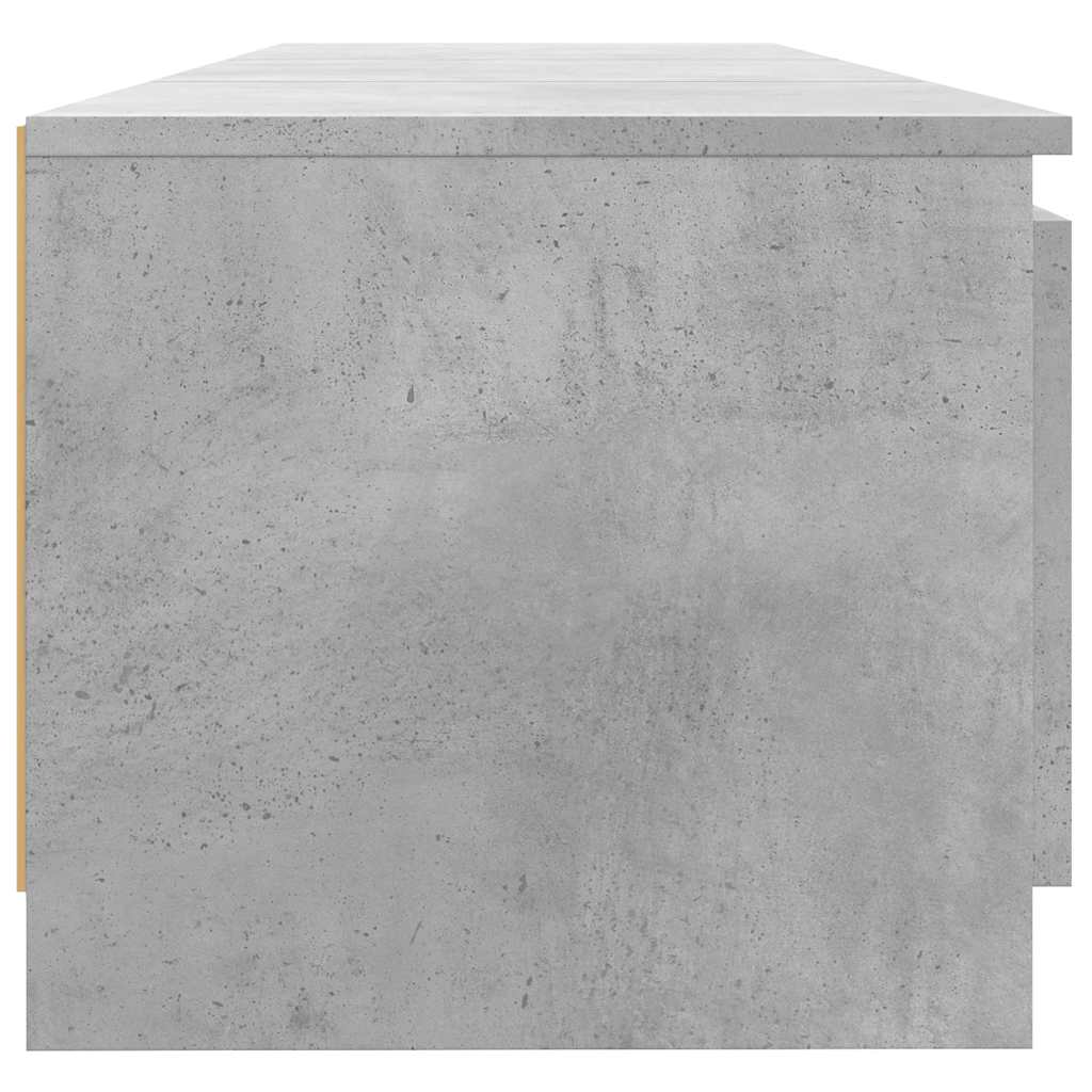 Mobile Porta TV con Luci LED Grigio Cemento 140x40x36 cm | homemem39