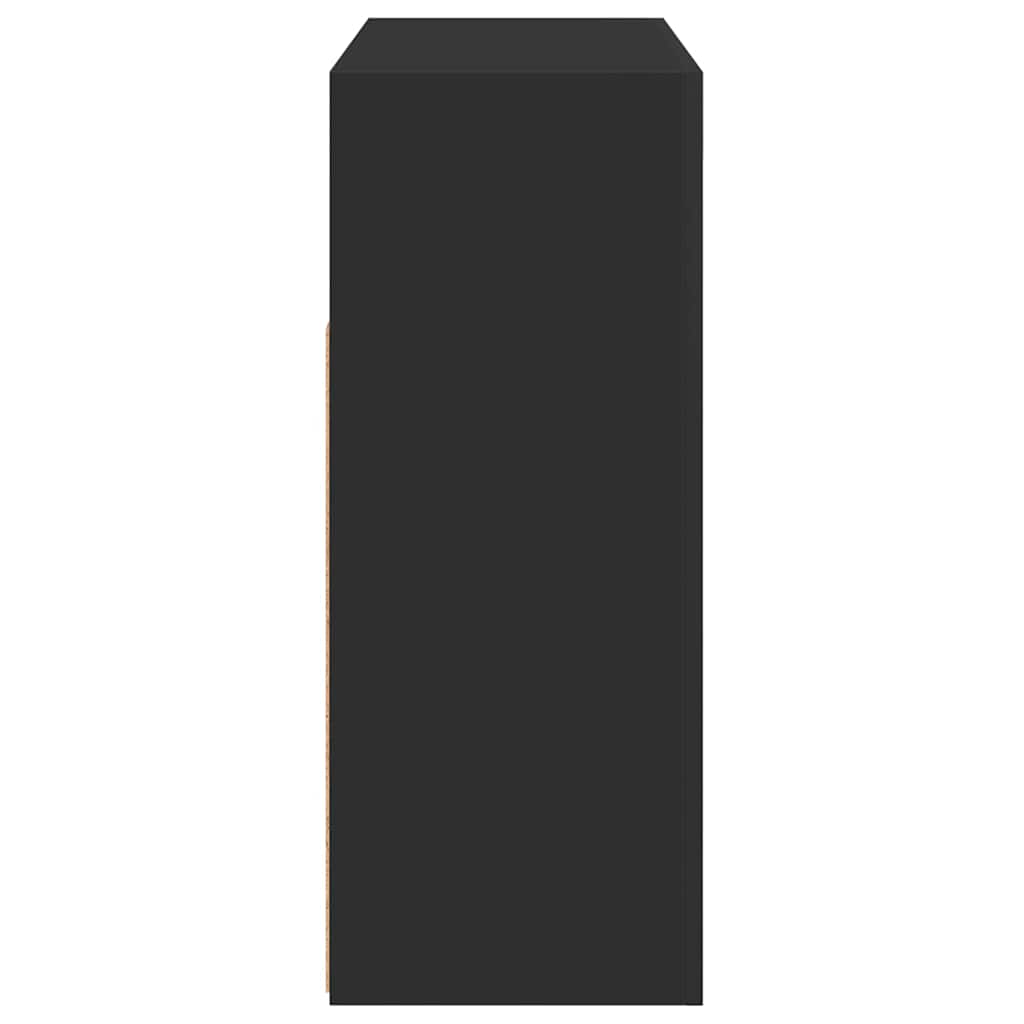 Credenza con Luci LED Nera 115,5x30x75 cm | homemem39