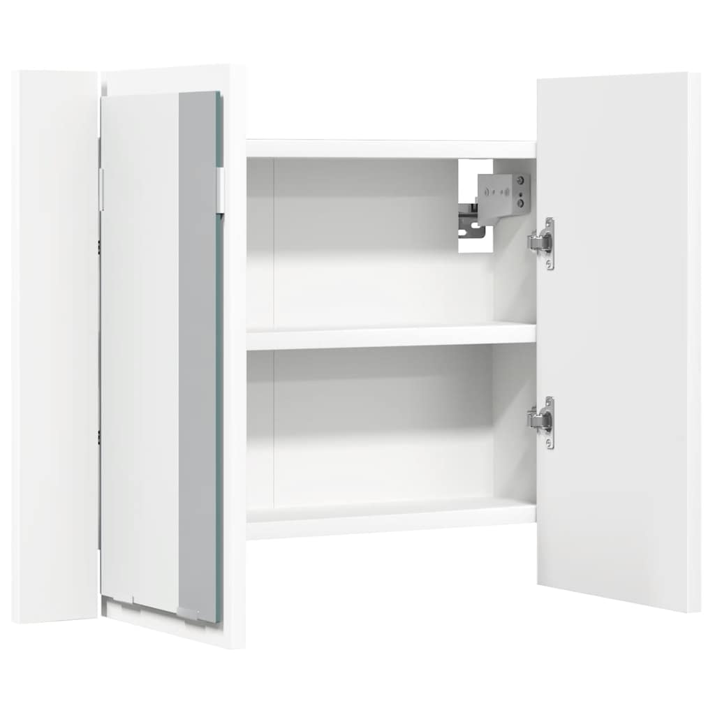 Armadietto a Specchio con Luci LED Bianco 60x12x45 in Acrilico | homemem39