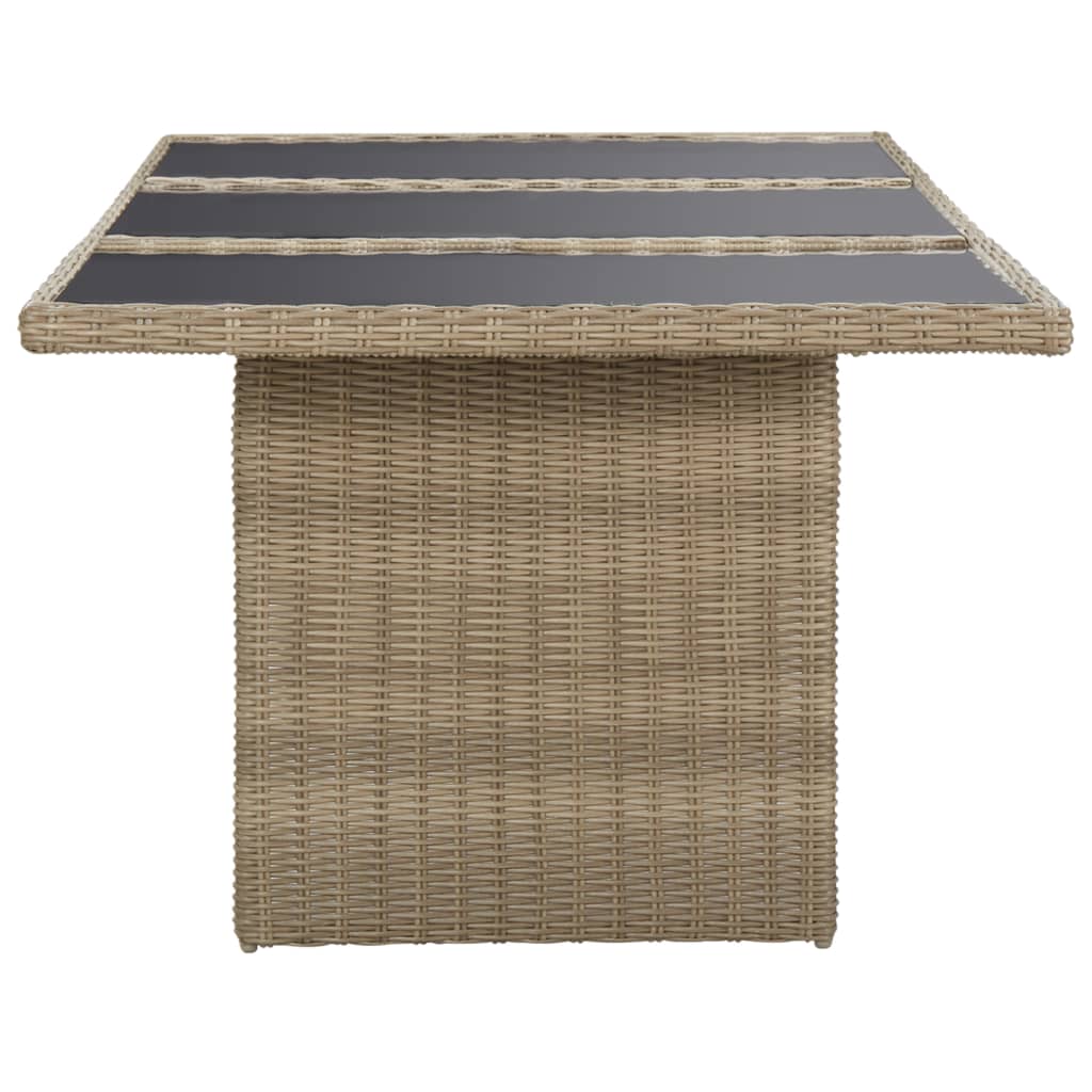 Set da Pranzo da Giardino 7 pz in Polyrattan Marrone - homemem39