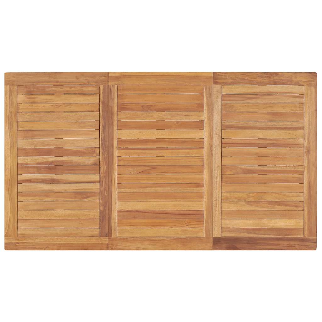 Set da pranzo da giardino 7 pz 140x80 cm Legno Massello di Teak