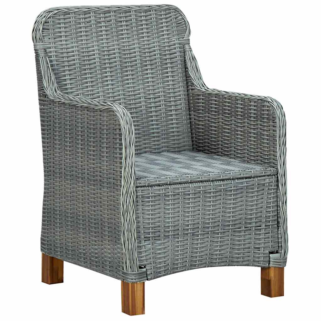 Set Pranzo da Giardino 9pz con Cuscini Polyrattan