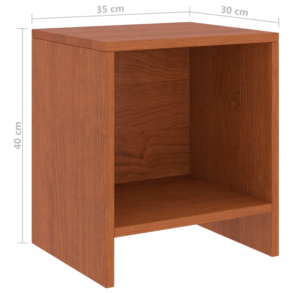 Comodini 2 pz Ambrati 35x30x40 cm in Legno Massello di Pino | homemem39