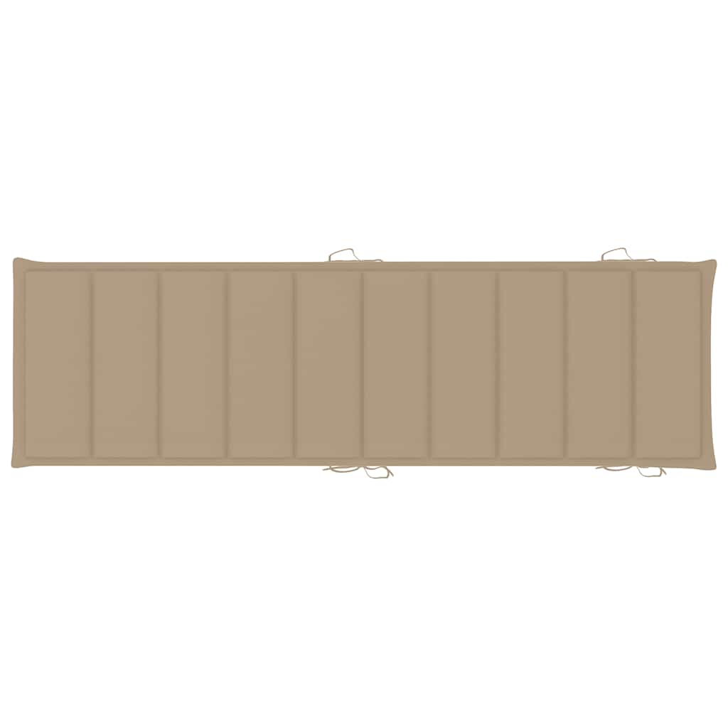 Lettino Prendisole da Giardino con Cuscino Massello di Acacia | homemem39