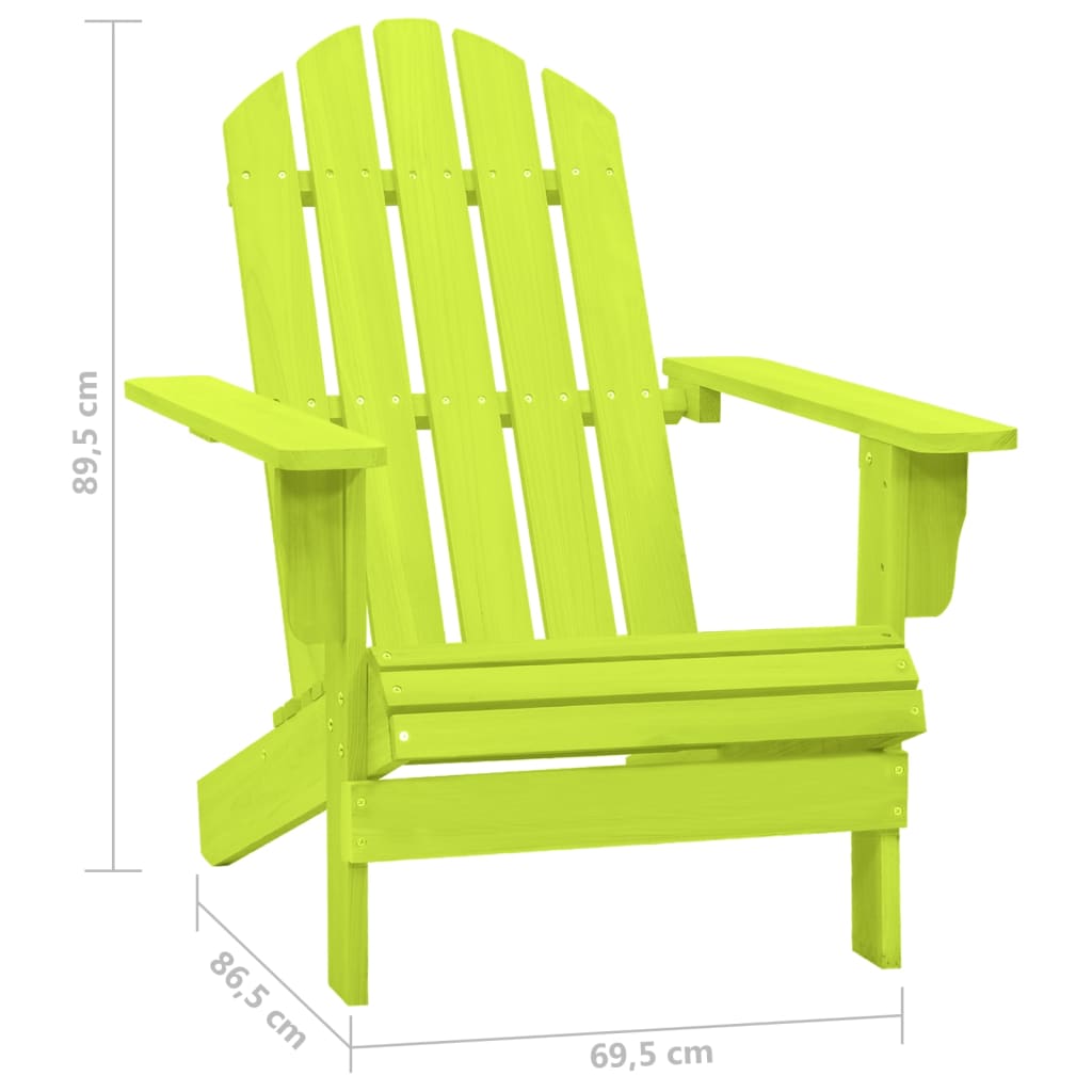 Sedia Giardino Adirondack in Legno Massello di Abete Verde - homemem39