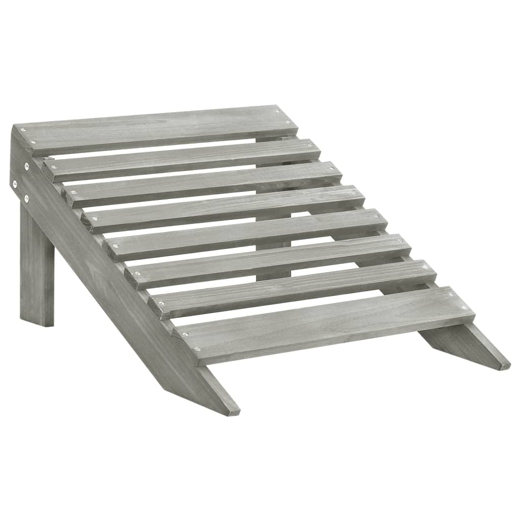 Sedia Giardino Adirondack Ottomana Tavolo Abete Massello Grigio | homemem39