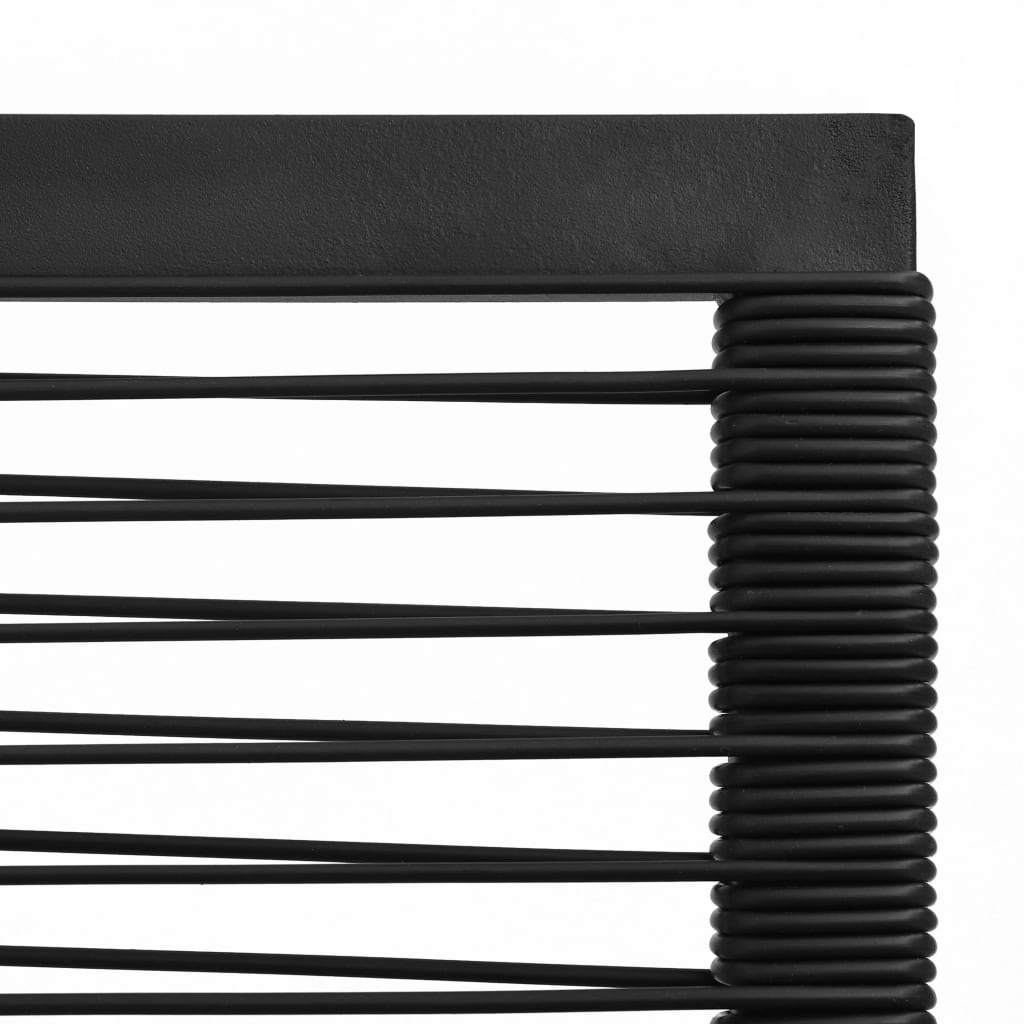 Set da Pranzo da Giardino 7 pz in Rattan PVC Nero | homemem39