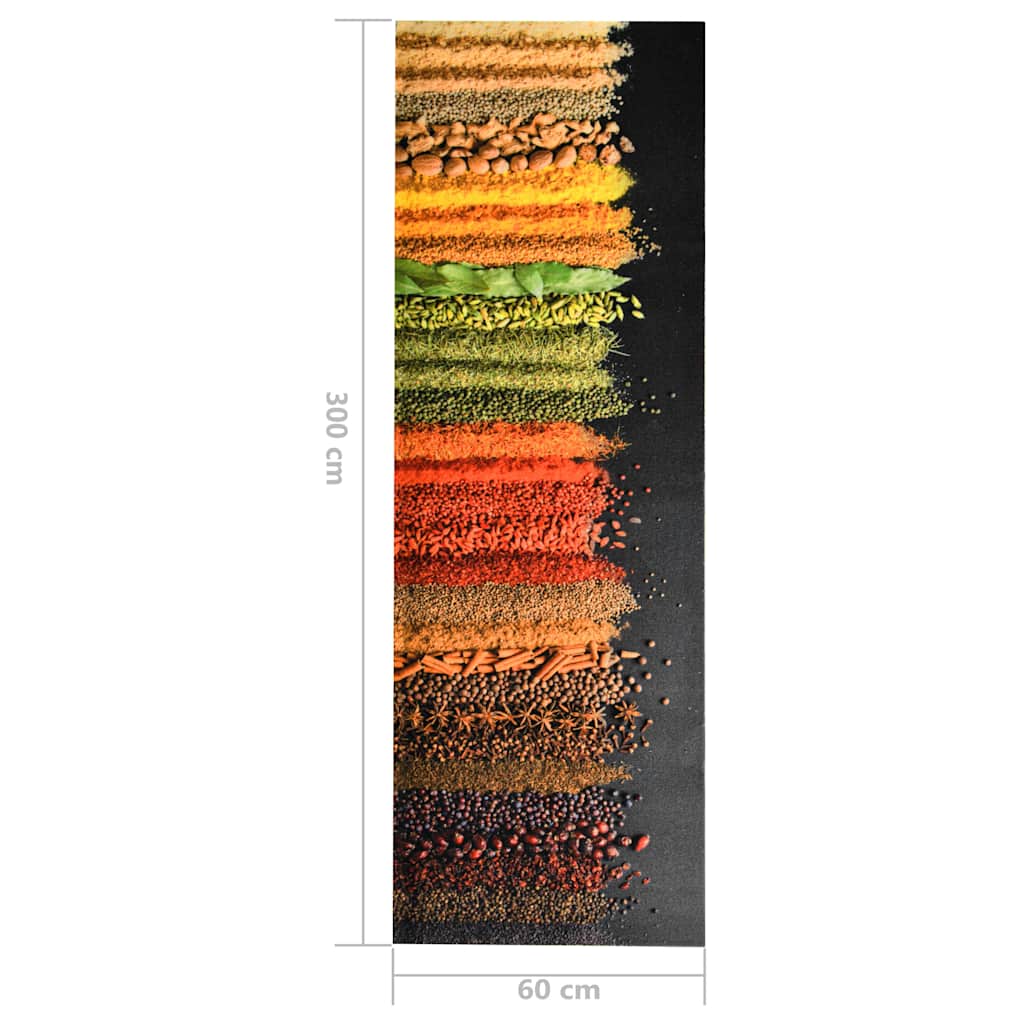 Tappetino da Cucina Lavabile Spezie 60x300 cm