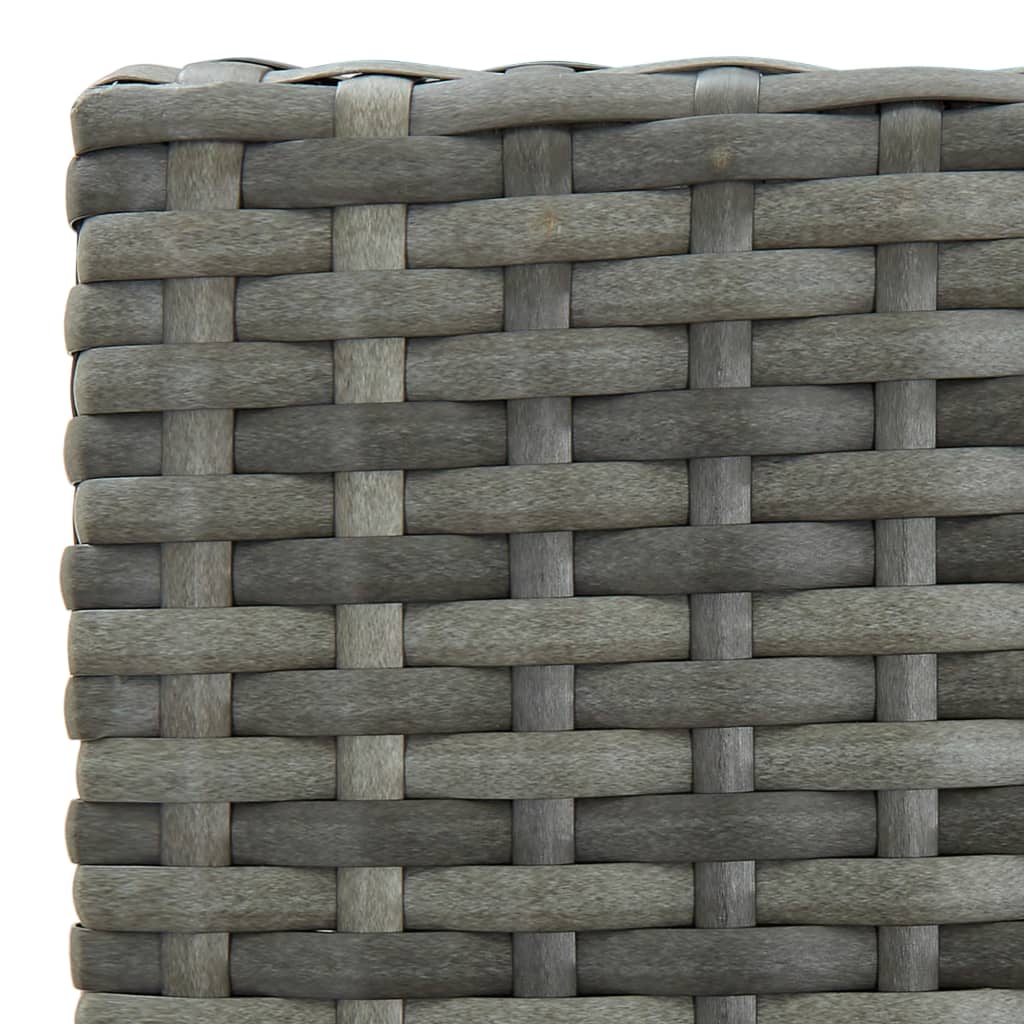 Set da Bar da Giardino 5 pz con Cuscini in Polyrattan Grigio | homemem39
