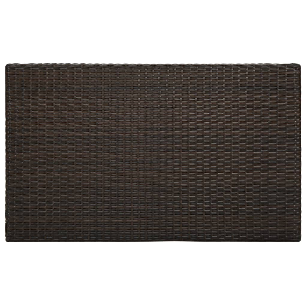 Set da Bar da Giardino 5 pz con Cuscini in Polyrattan Marrone | homemem39
