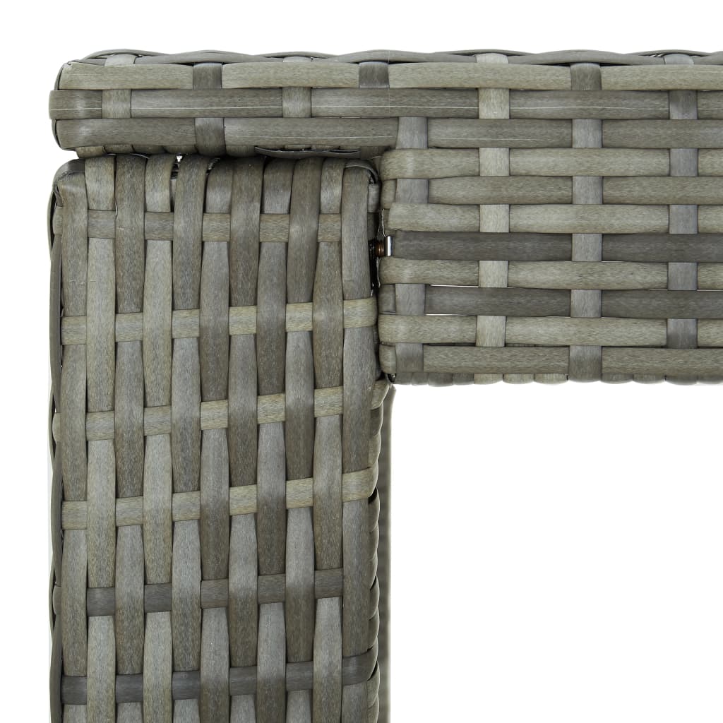 Set da Bar da Giardino 7 pz con Cuscini in Polyrattan Grigio | homemem39
