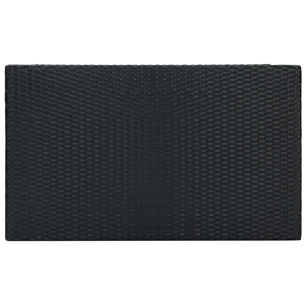Set Bar da Giardino 5 pz con Cuscini Polyrattan Nero | homemem39