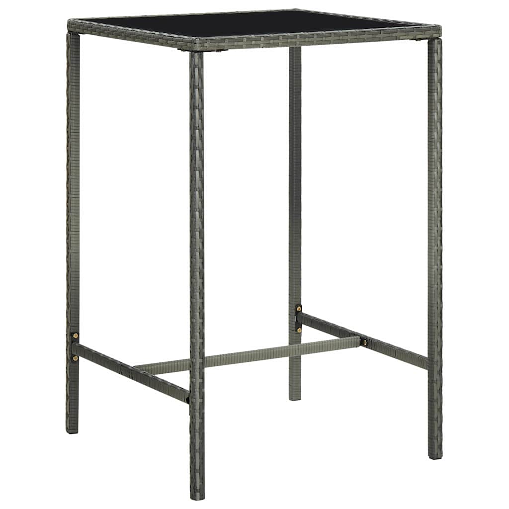 Set Bar da Giardino 3 pz con Cuscini Polyrattan