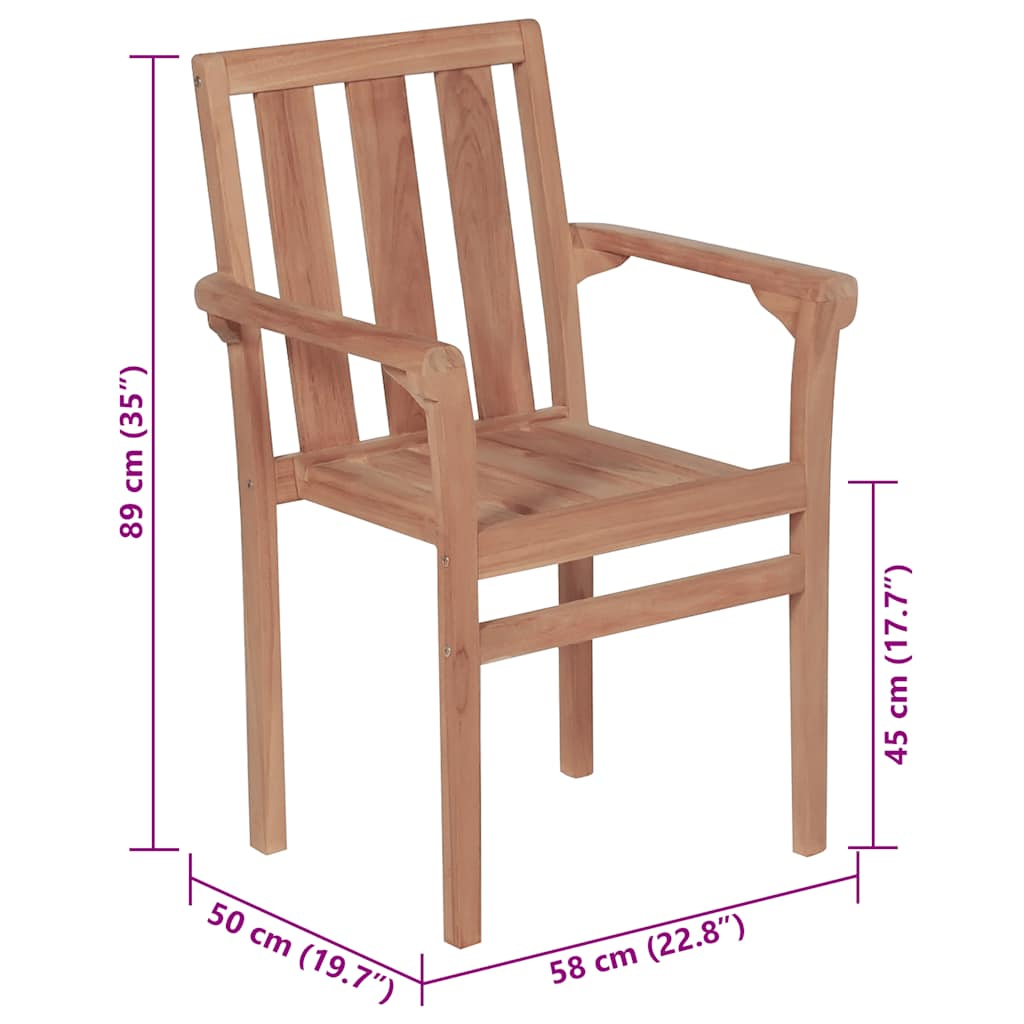 Sedie da Giardino 2 pz con Cuscini Grigie Massello di Teak