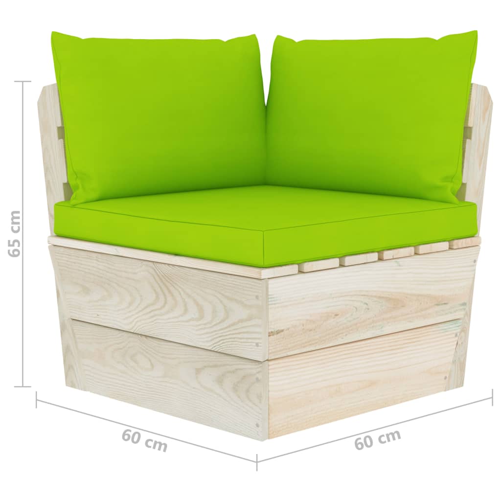 Divano da Giardino a 2 Posti su Pallet con Cuscini Legno Abete | homemem39