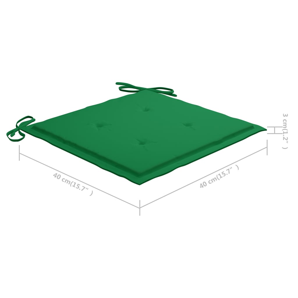 Set da Pranzo da Giardino 5 pz Pieghevole con Cuscini in Bambù | homemem39