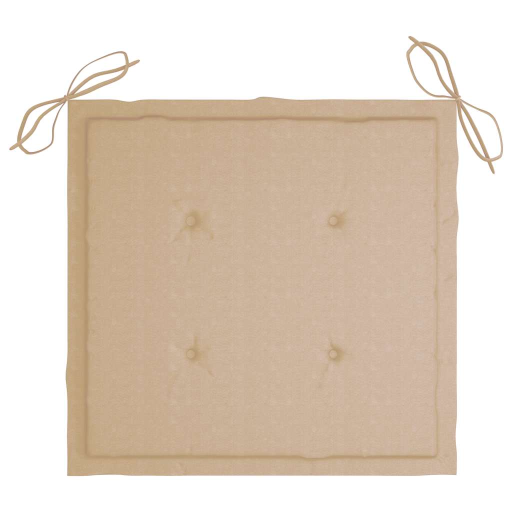 Sedie da Giardino Pieghevoli 4 pz con Cuscini Massello Acacia