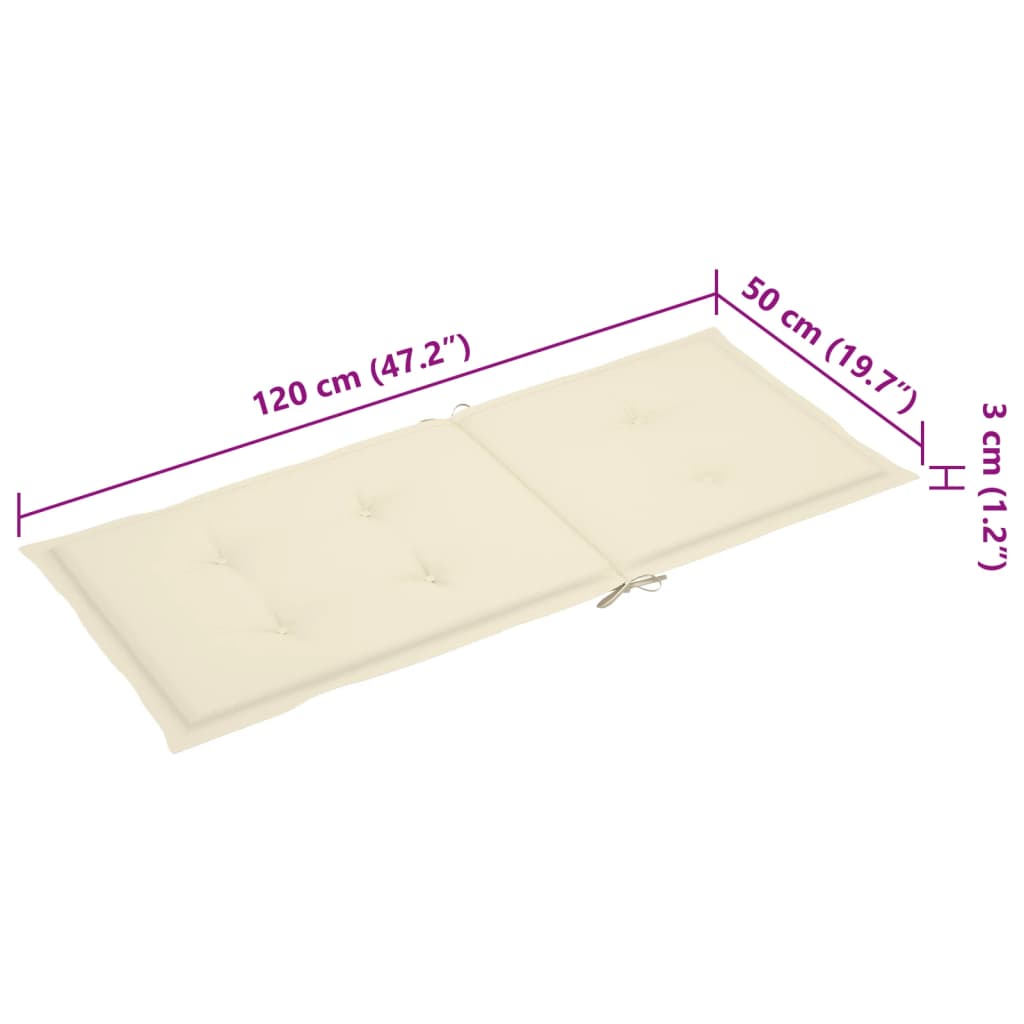 Sedie da Giardino Reclinabili 6 pz con Cuscini Massello Acacia | homemem39