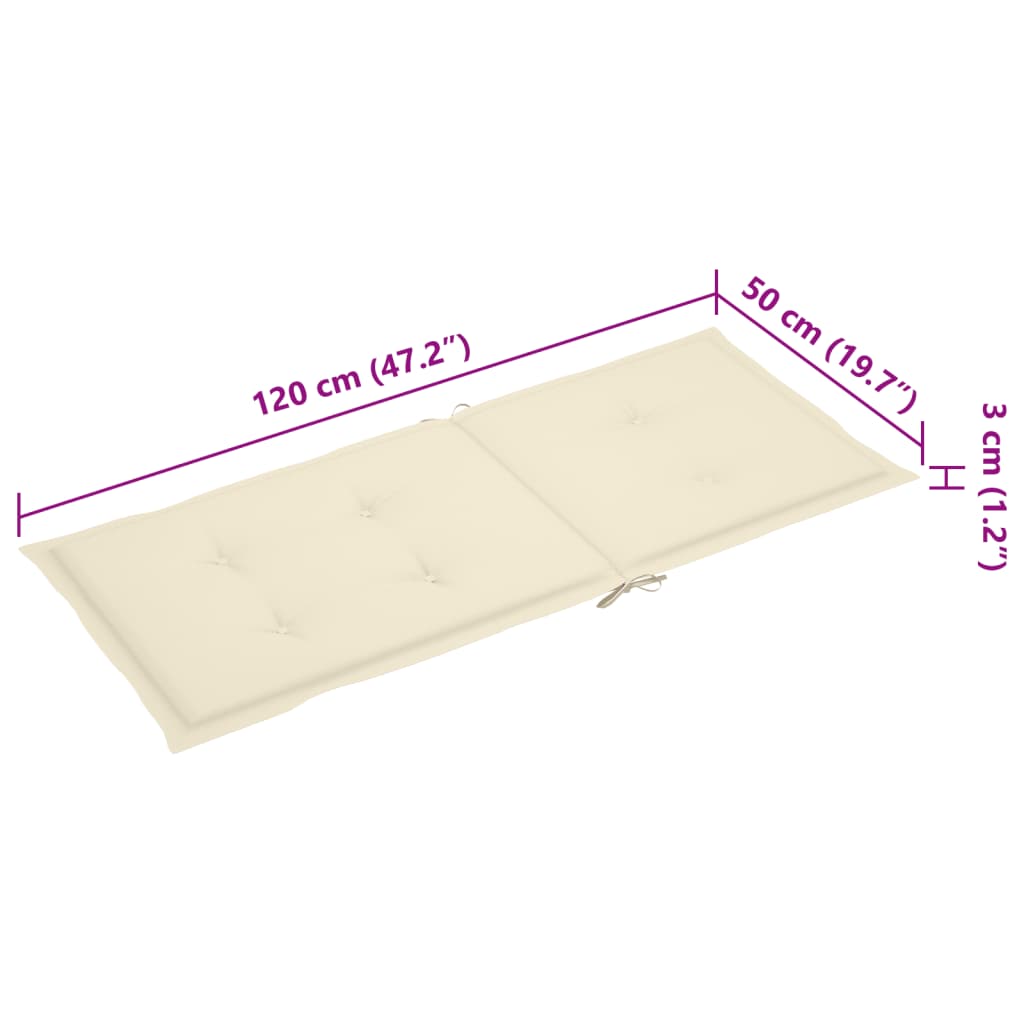 Sedie da Giardino Reclinabili 4 pz con Cuscini Massello Acacia - homemem39