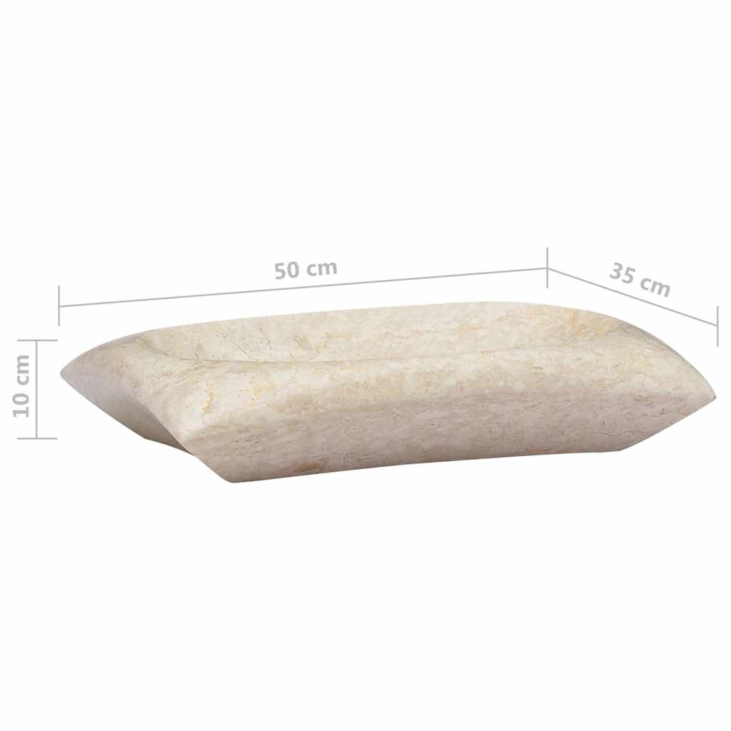 Lavandino Crema 50x35x10 cm in Marmo | homemem39
