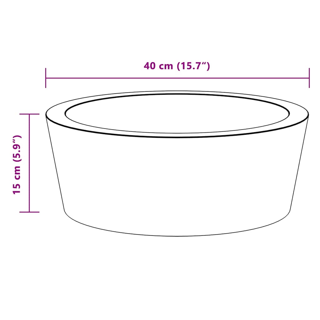 Lavandino Nero Ø40x15 cm in Marmo