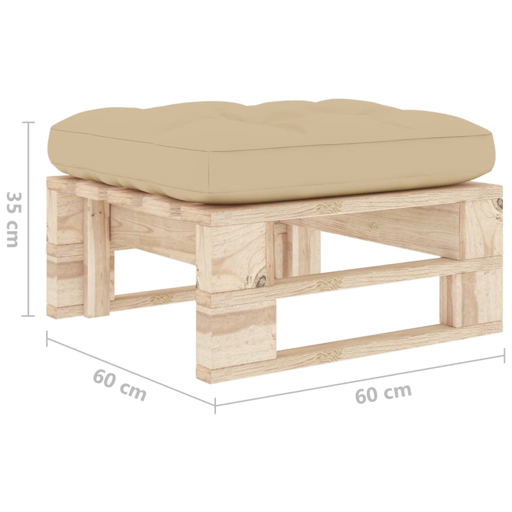 Ottomana da Giardino Pallet in Legno di Pino Impregnato | homemem39