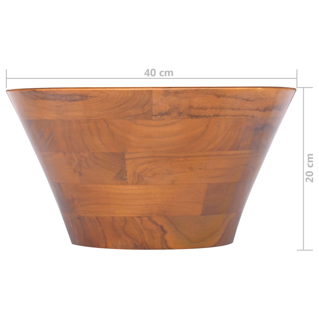 Lavabo in Legno Massello di Teak Φ40x20 cm | homemem39