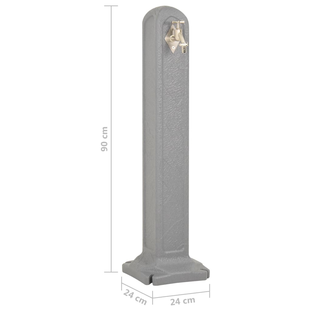 Cisterna da Giardino e Rubinetto Grigio Chiaro Effetto Pietra - homemem39