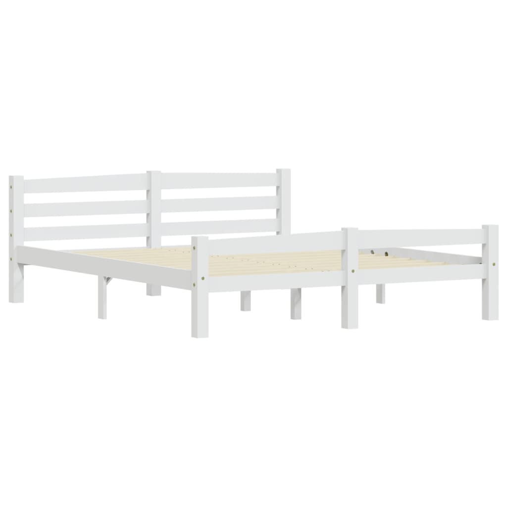 Giroletto senza Materasso Bianco 160x200 cm in Legno di Pino | homemem39