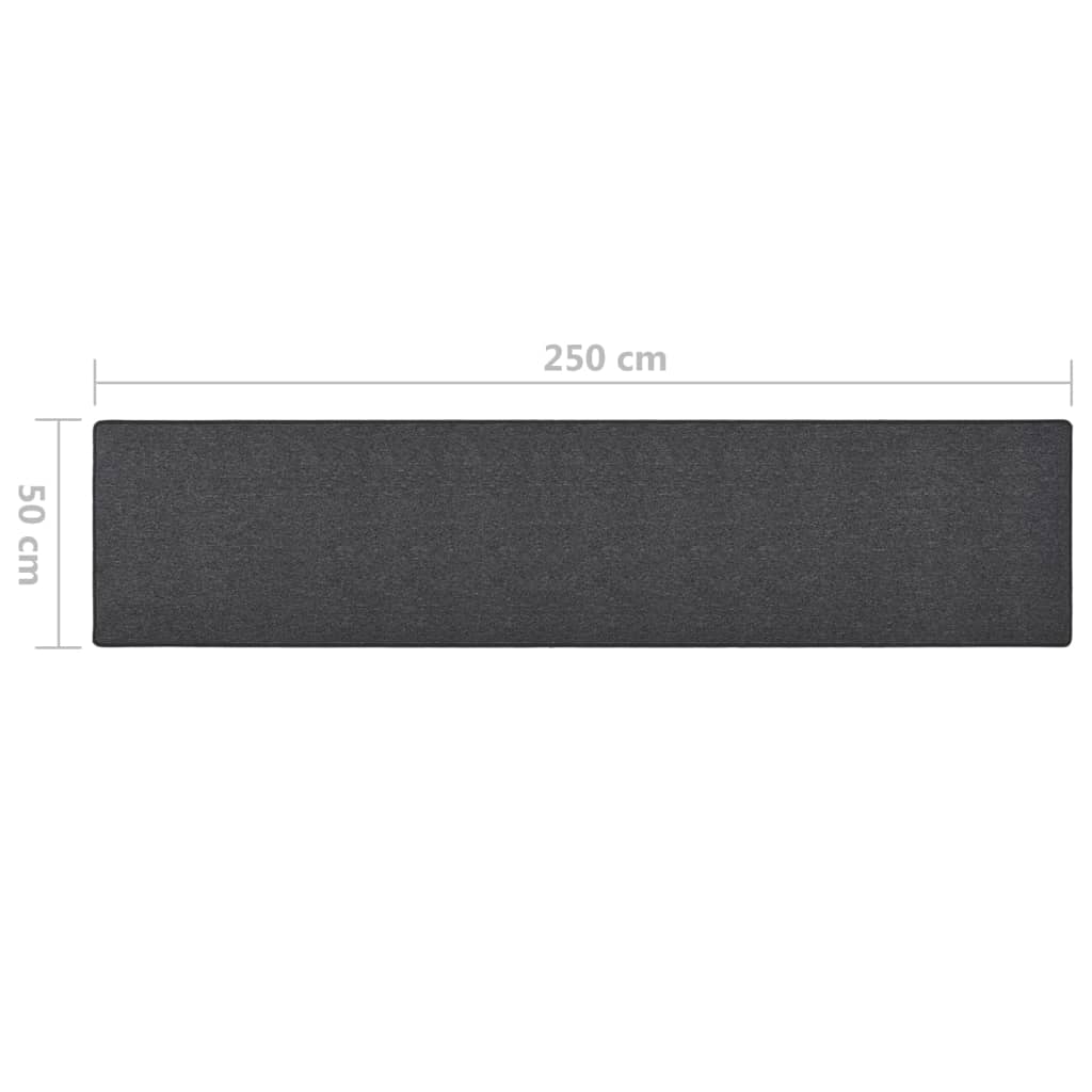Tappeto Corsia Antracite 50x250 cm - homemem39