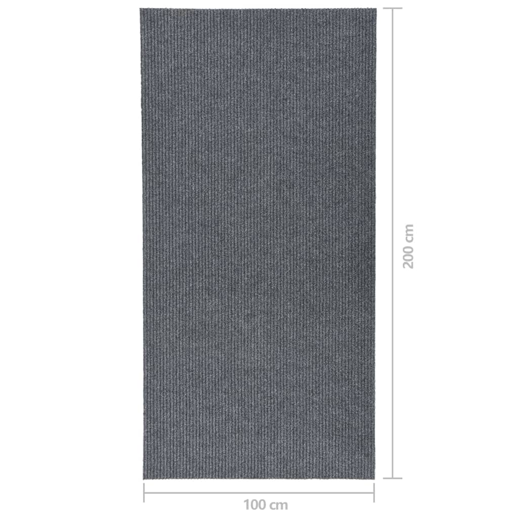 Tappeto Corsia Acchiappa Polvere 100x200 cm Grigio - homemem39
