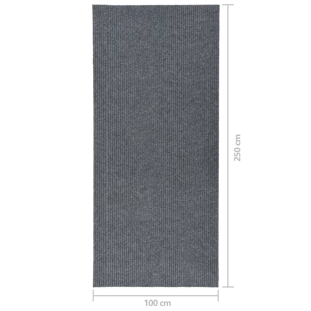 Tappeto Corsia Acchiappa Polvere 100x250 cm Grigio - homemem39