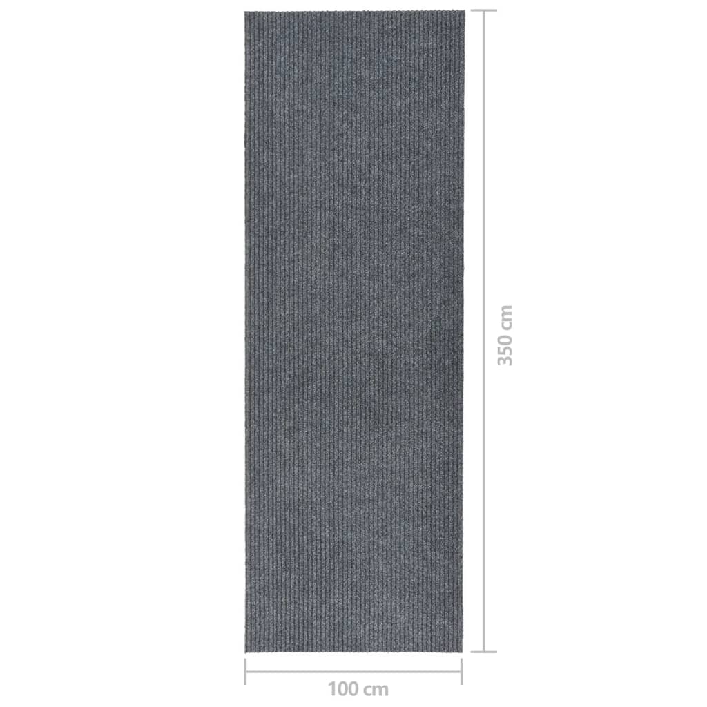 Tappeto Corsia Acchiappa Polvere 100x350 cm Grigio - homemem39