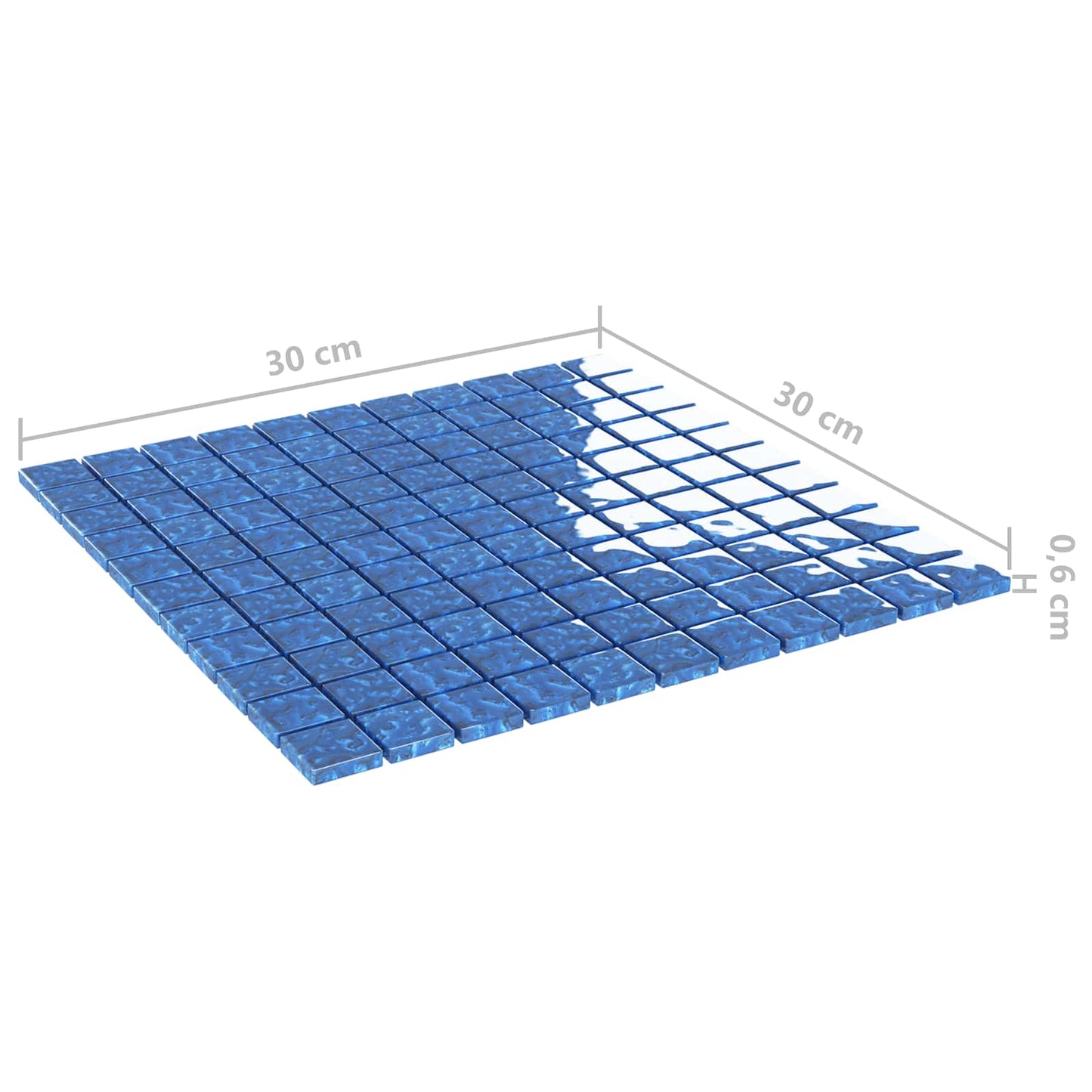 Piastrella Mosaic 11 pcs Blu 50 x 50 cm Vetro | homemem39