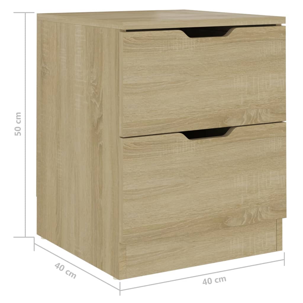 Comodino Rovere Sonoma 40x40x50 cm in Legno Multistrato - homemem39