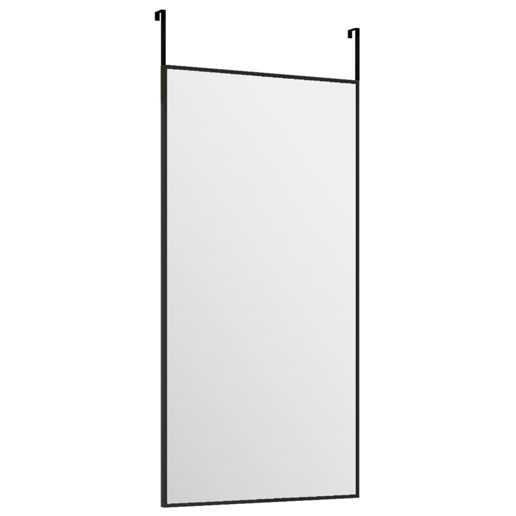 Specchio da Porta Nero 30x60 cm Vetro e Alluminio | homemem39