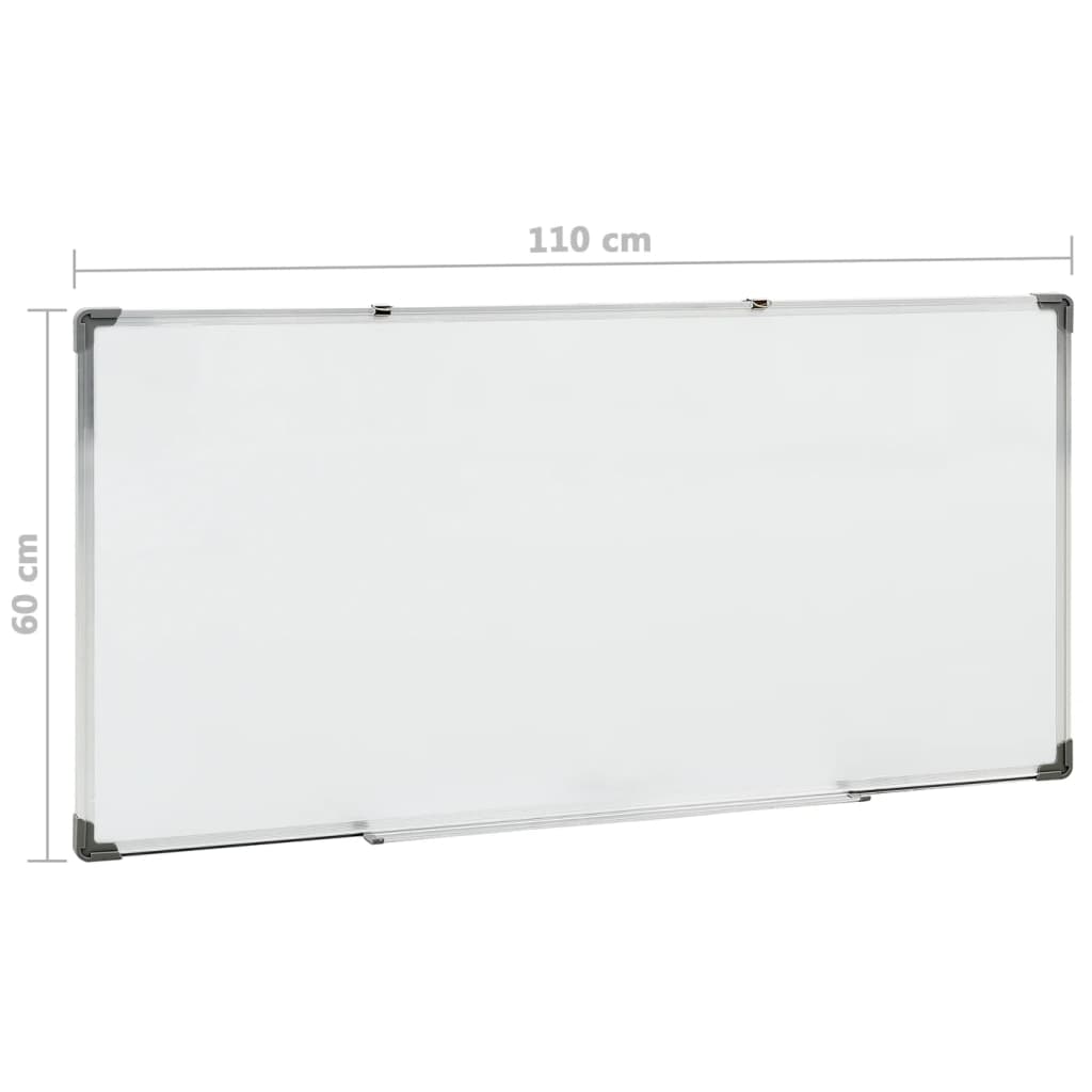 Lavagna Magnetica Bianca 110x60 cm in Acciaio | homemem39