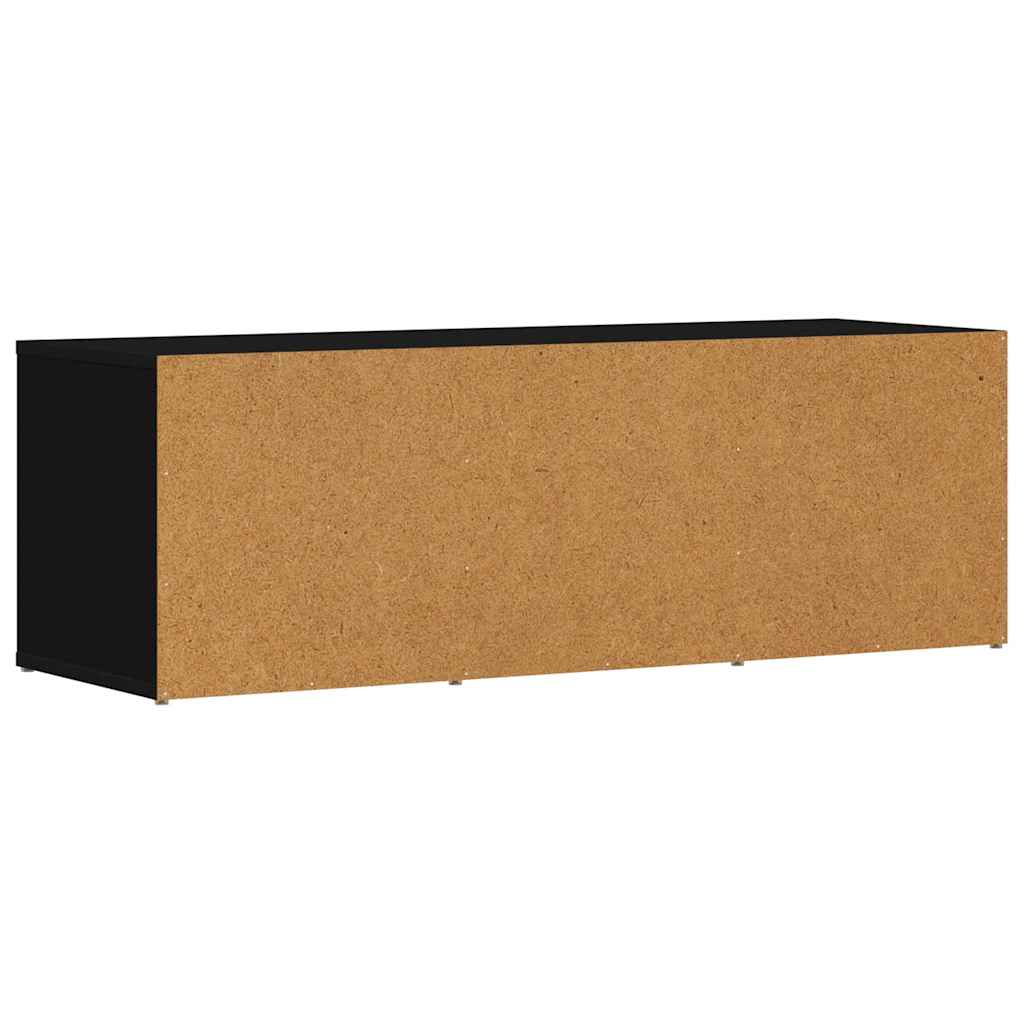 Panca Porta Scarpe Nera 105x35x35 cm in Legno Multistrato