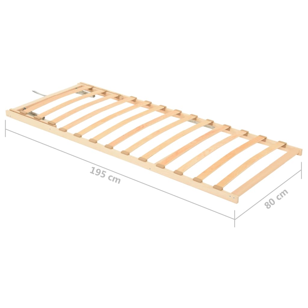 Rete a Doghe con 13 Doghe Testata Regolabile 80x200 cm | homemem39