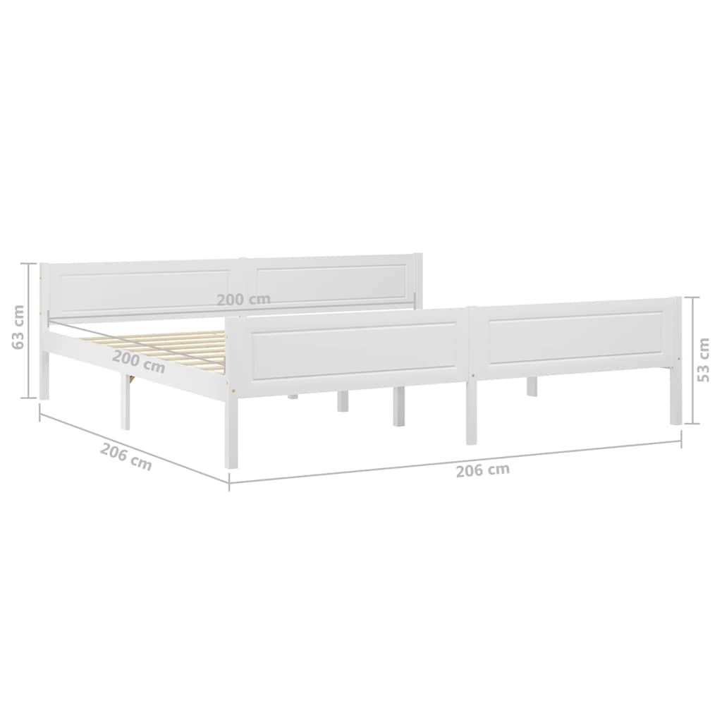 Giroletto Bianco in Legno Massello di Pino 200x200 cm | homemem39