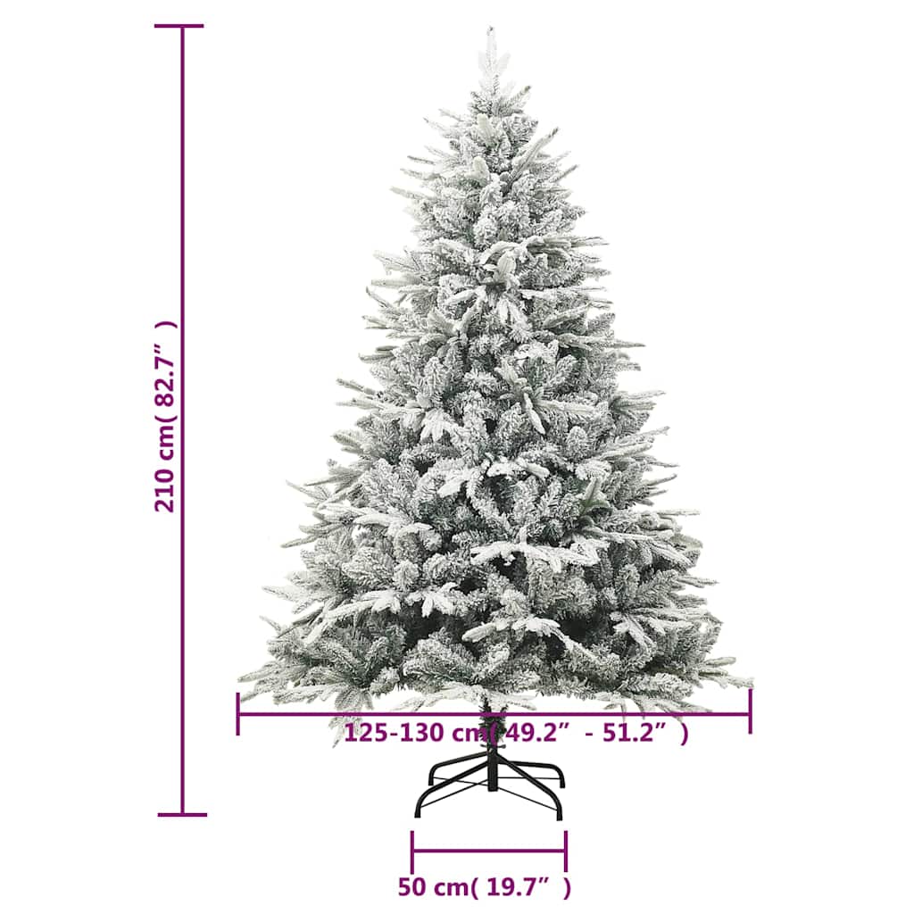 Albero di Natale Artificiale con Neve Verde 210 cm in PVC e PE | homemem39