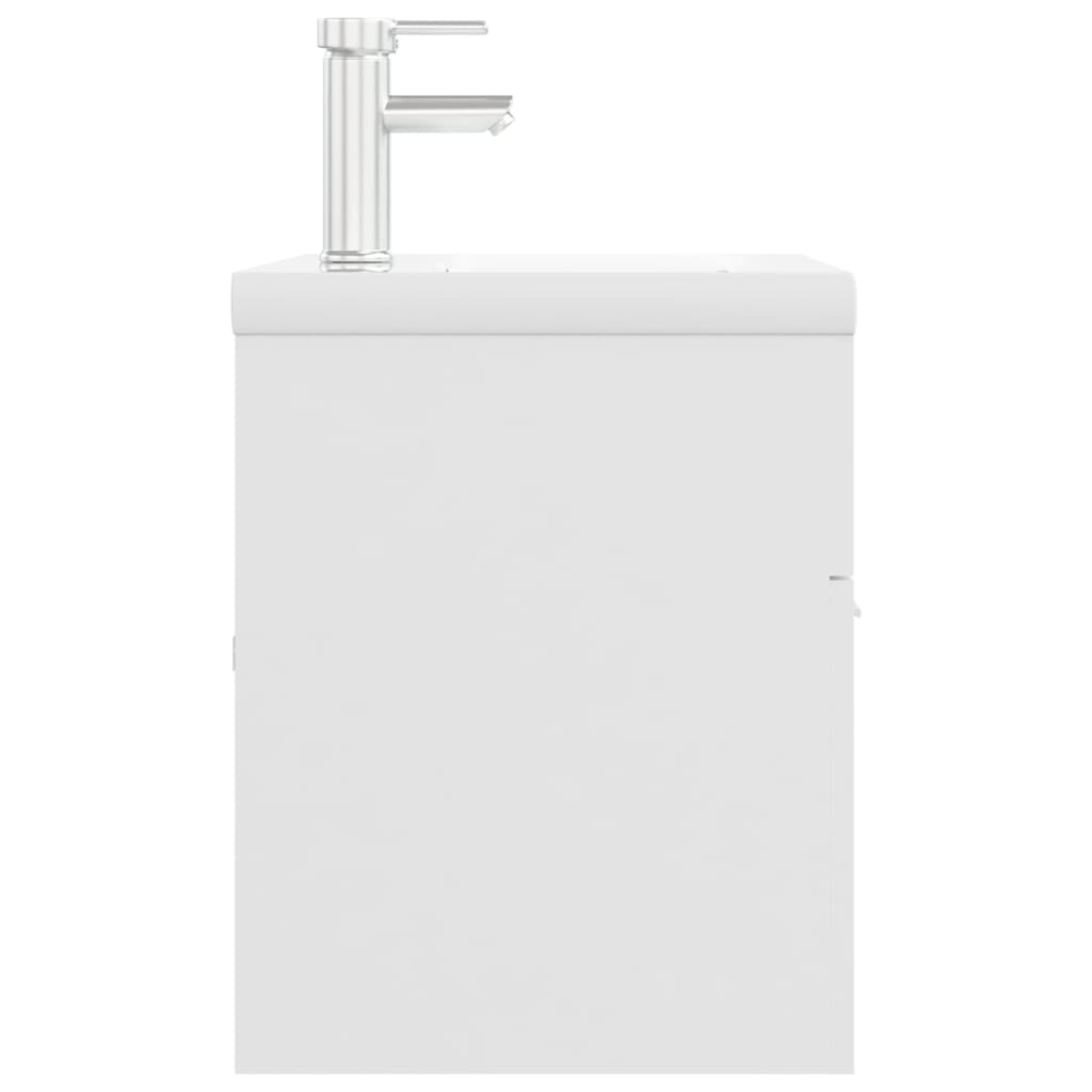 Mobile Bagno con Lavabo Integrato Bianco in Legno Multistrato