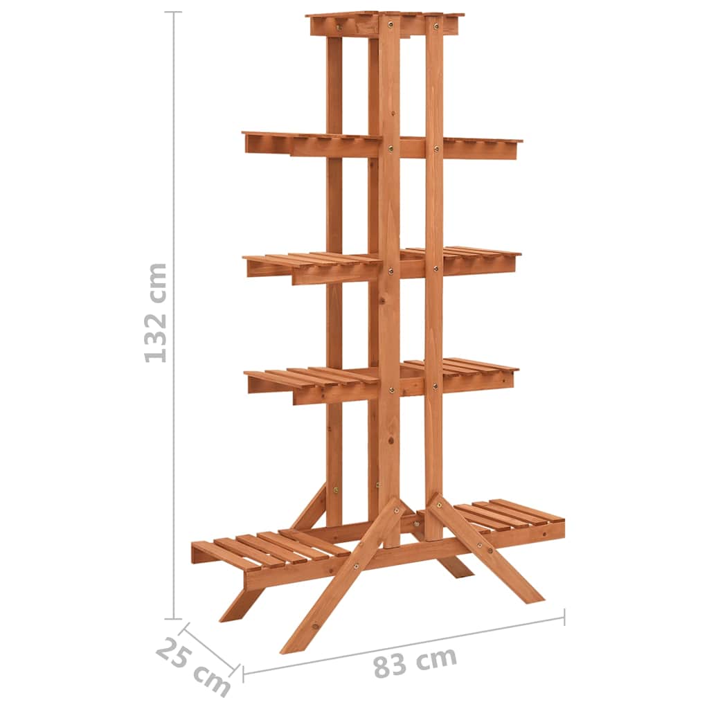 Supporto per Piante 83x25x132 cm in Legno Massello di Abete | homemem39