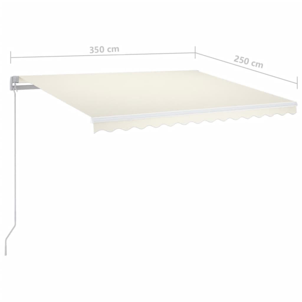 Tenda da Sole Retrattile Manuale 350x250 cm Crema | homemem39