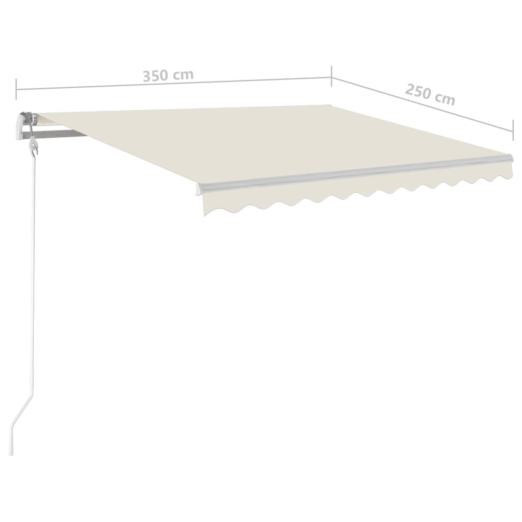 Tenda Automatica con Sensore Vento e LED 350x250 cm Crema | homemem39
