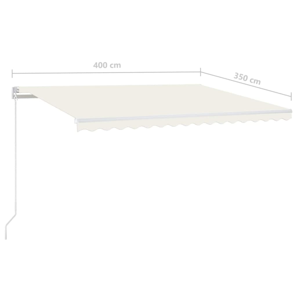 Tenda da Sole Retrattile Manuale 400x350 cm Crema | homemem39