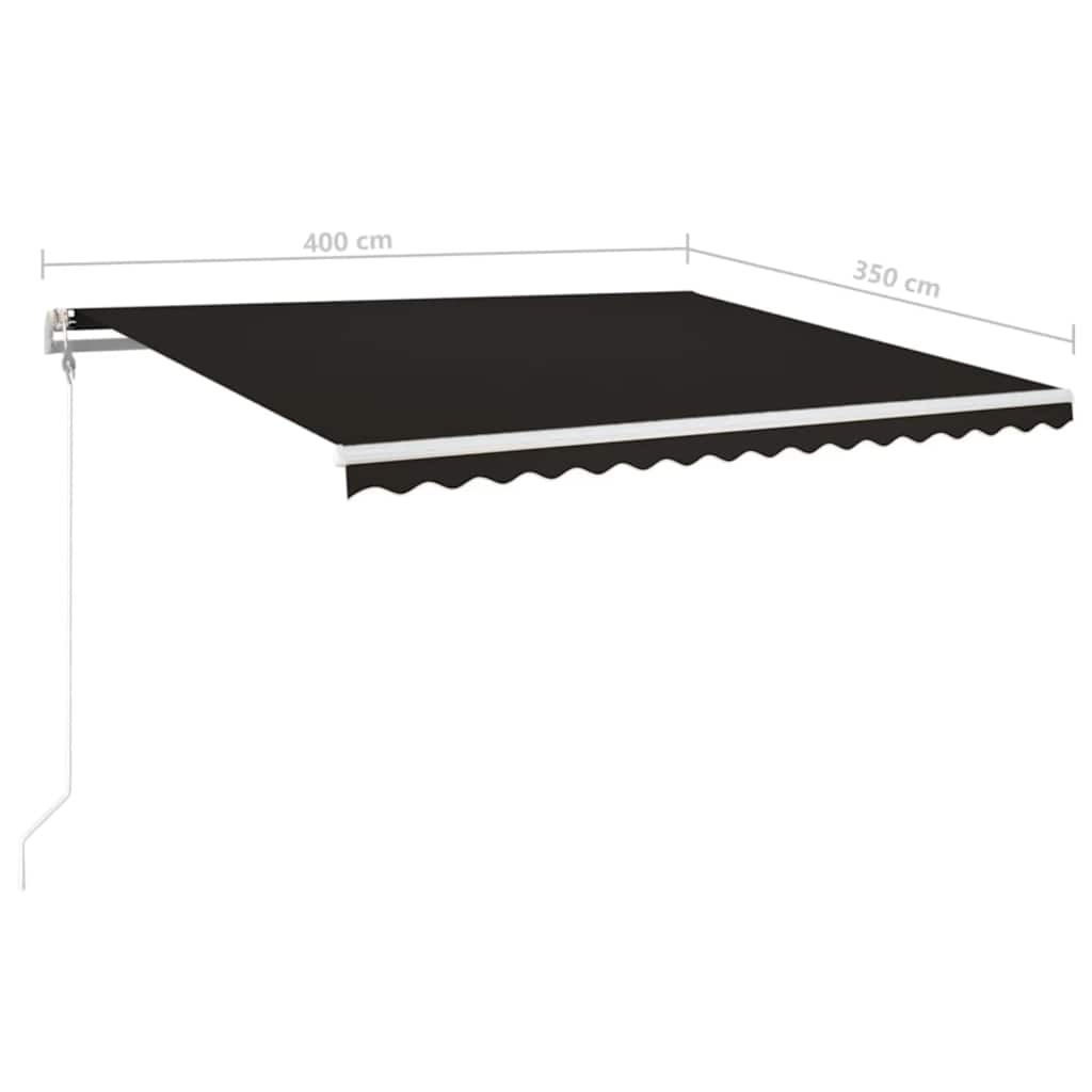 Tenda Automatica con Sensore Vento e LED 400x350 cm Antracite | homemem39
