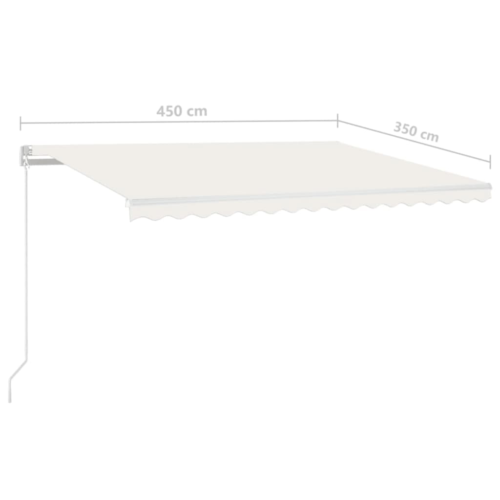 Tenda da Sole Retrattile Manuale 450x350 cm Crema | homemem39
